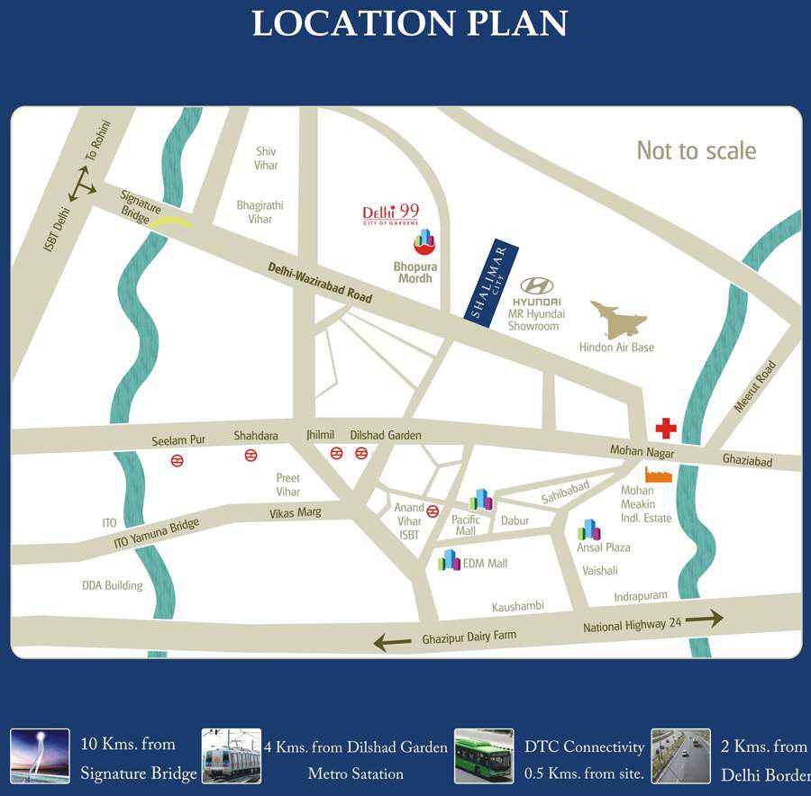 shalimar city location map